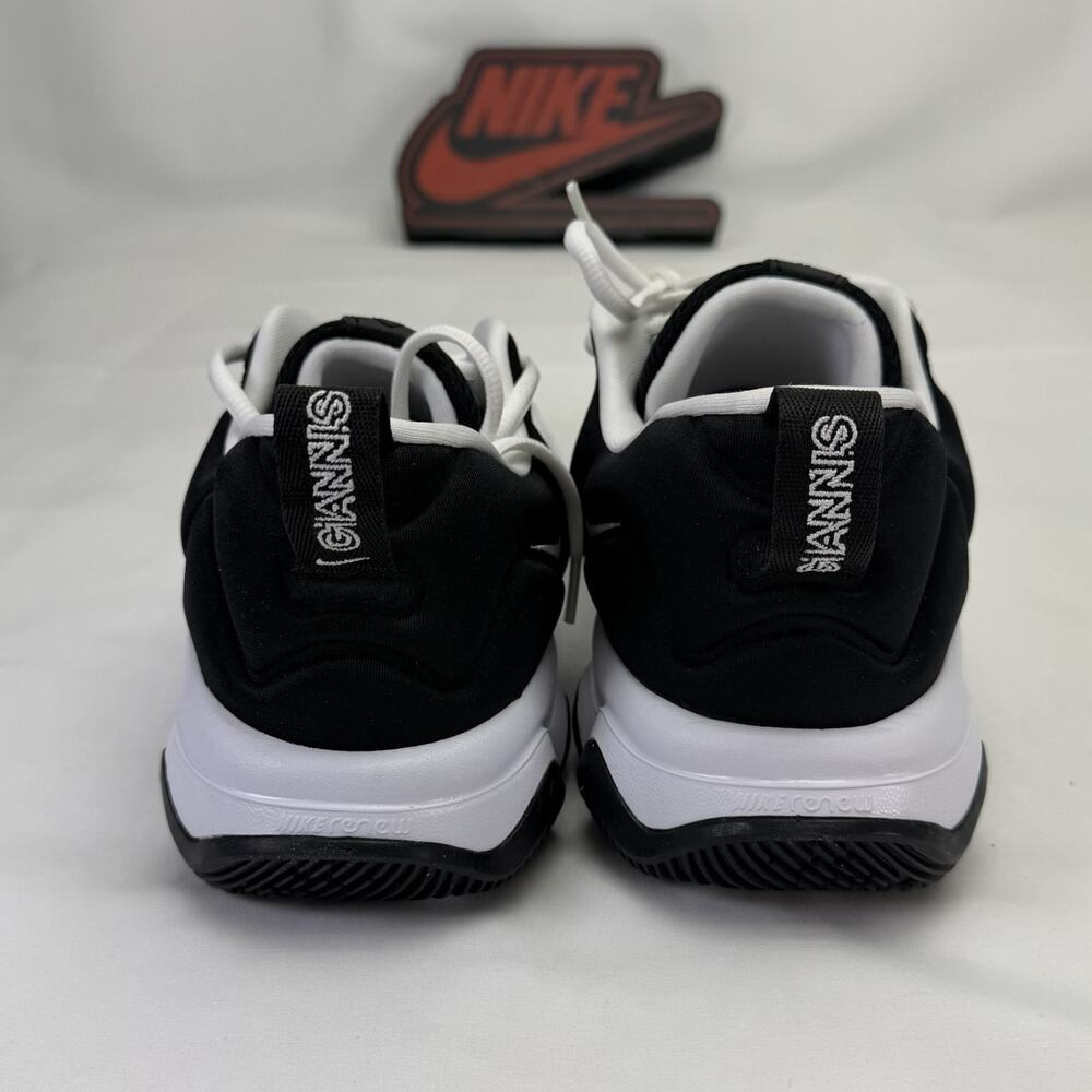 Nike Giannis Immortality‎ 3 Oreo Black White Basketball SZ 11.5 DZ7533-100 - Picture 3 of 7